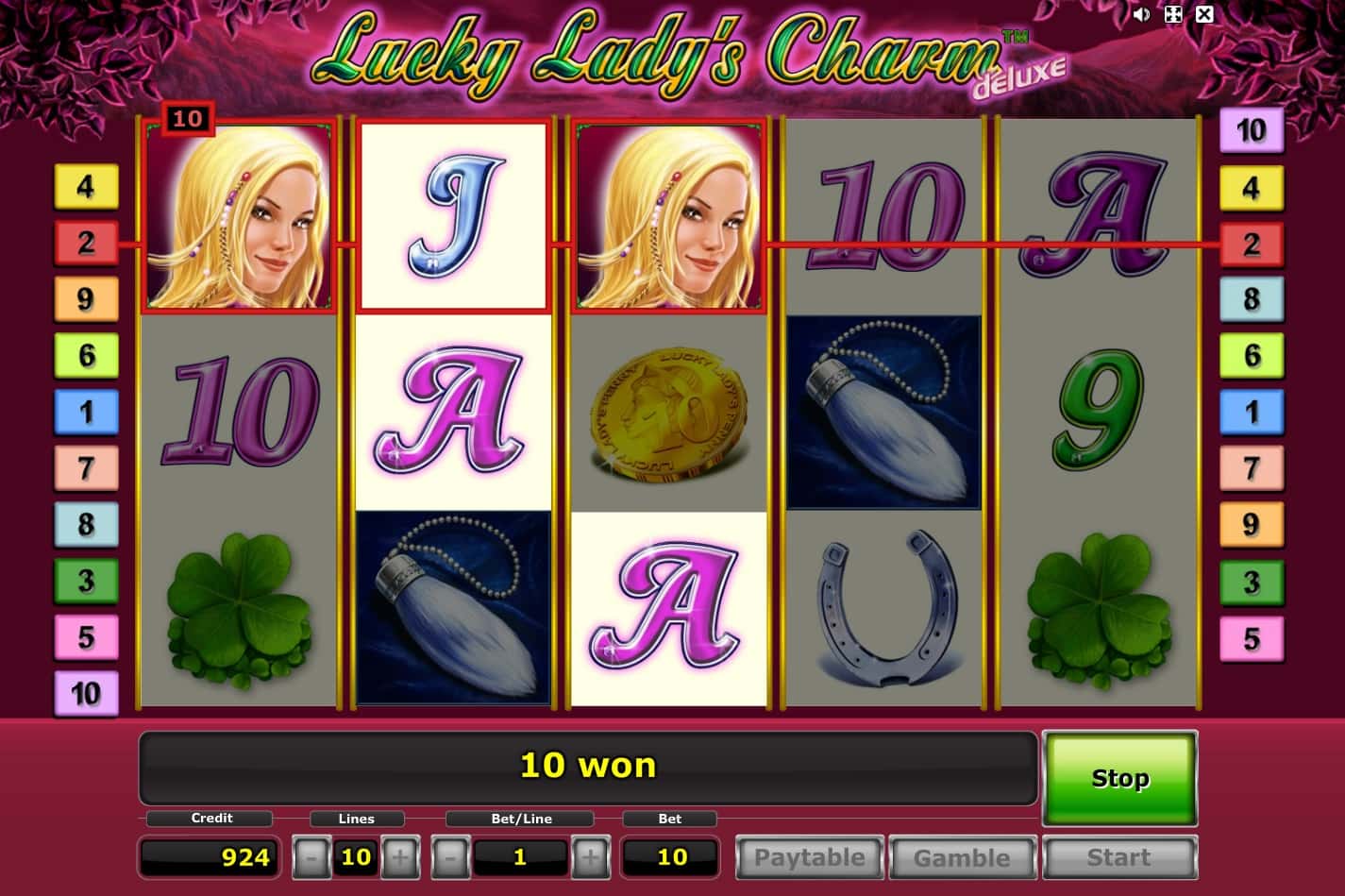 lucky lady charm играть онлайн бесплатно