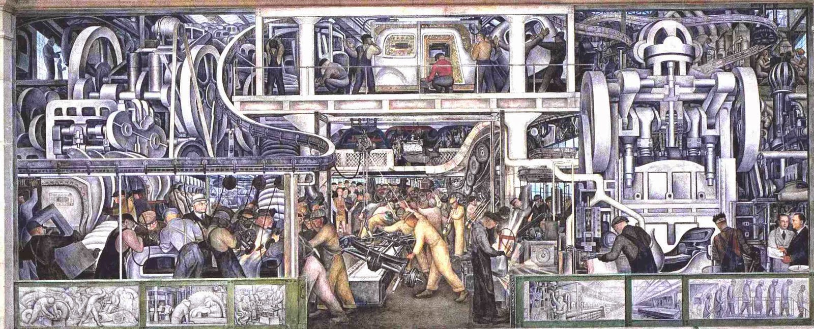 Diego Rivera’s Detroit Industry mural. 