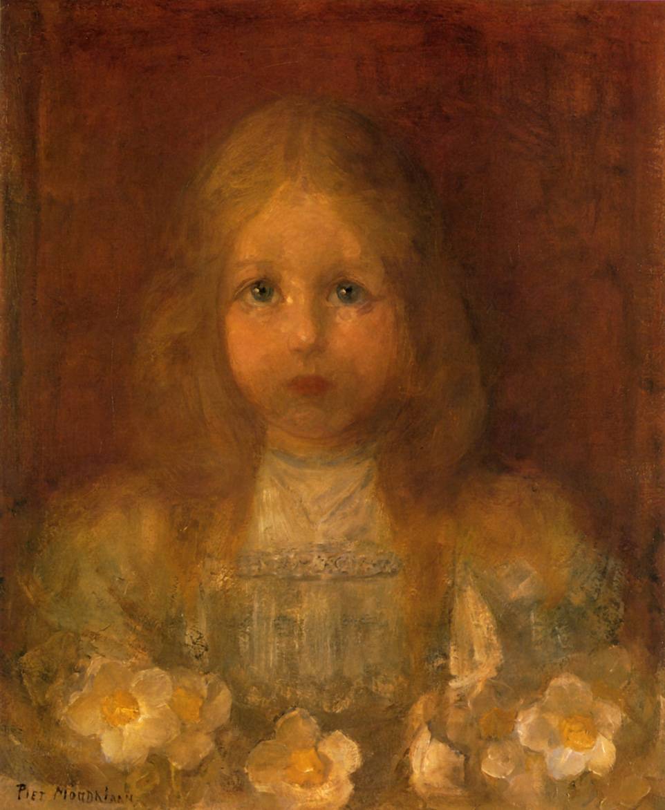 Пит Мондриан. Портрет девочки с цветами. 1900-01.