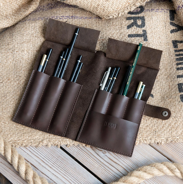 Кожаный пенал