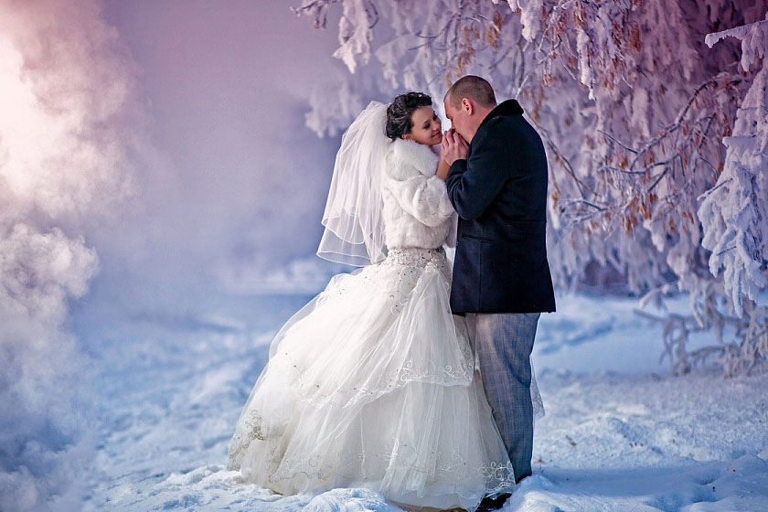 зима свадьба