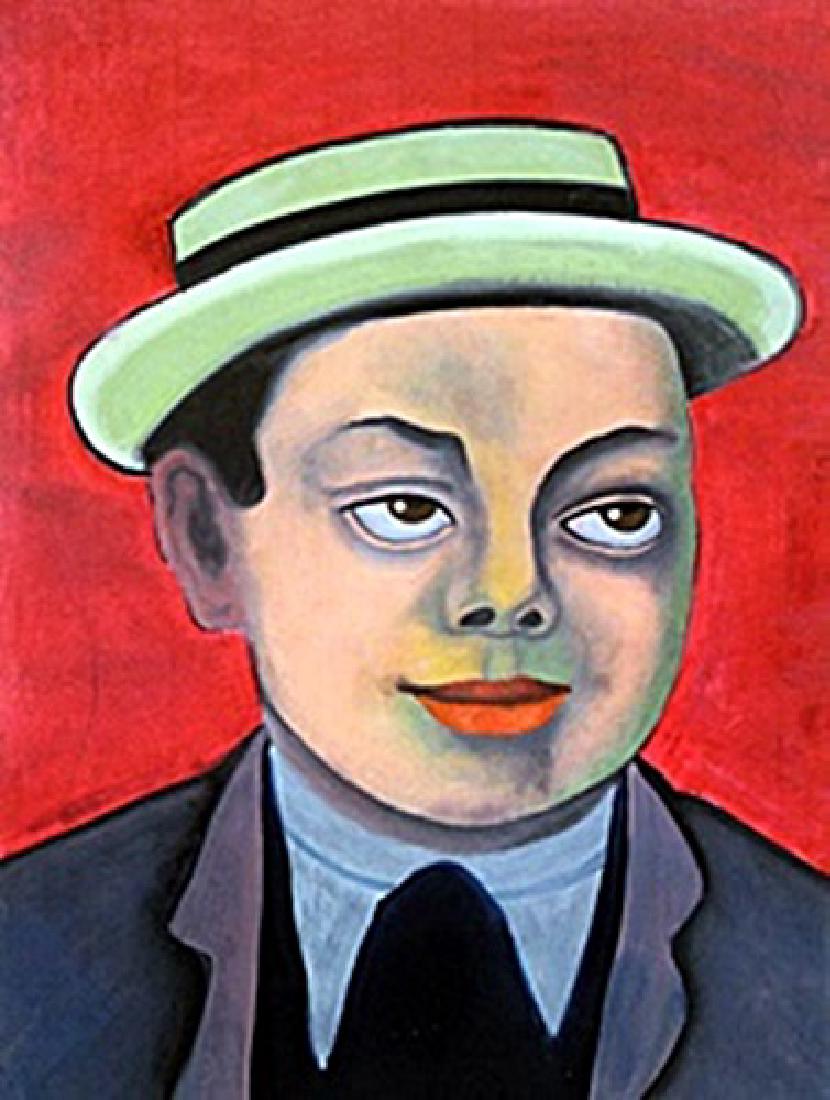 Self Portrait - Oil Painting - Diego Rivera 