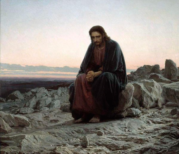 Христос в пустыне. Крамской 