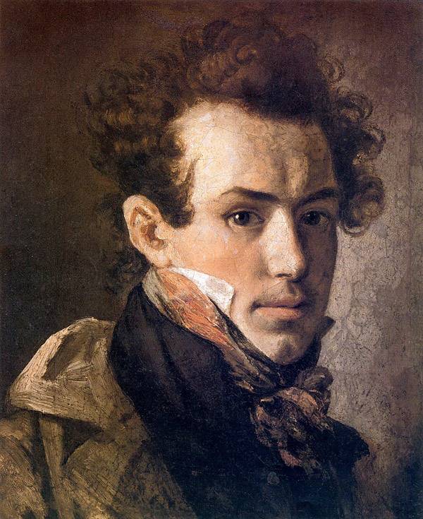 Автопортрет (с розовым шейным платком). 1809 