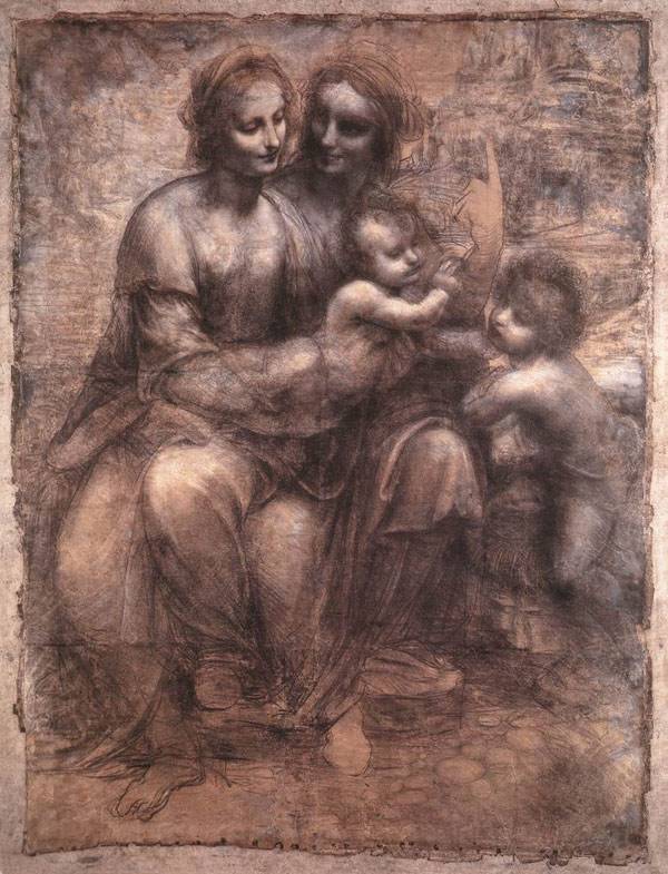 Святая Анна с Марией, младенцем Христом и Иоанном Крестителем Леонардо да Винчи