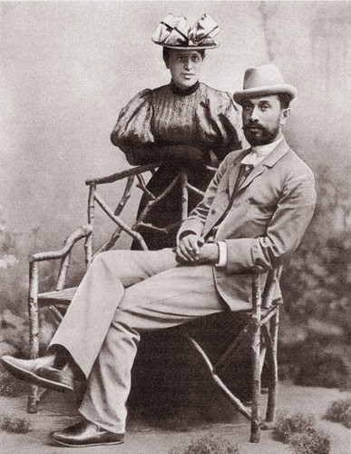 Л.О.Пастернак с женой Розалией  Исидоровной