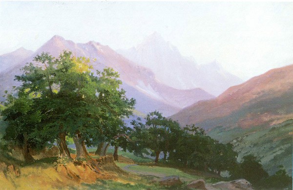 Дубы в горах Каррары. 1868. 