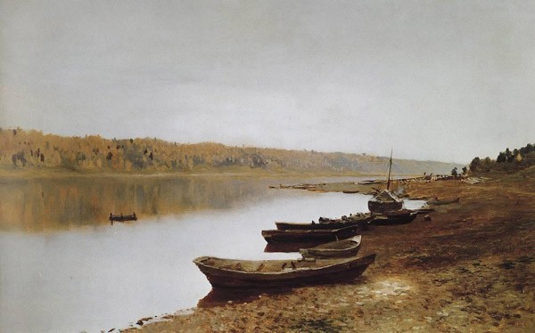 картины Левитана пейзажи На Волге. 1887-1888