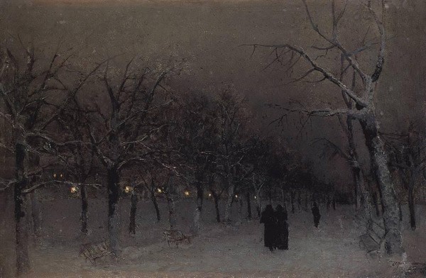 Бульвар зимой. 1883