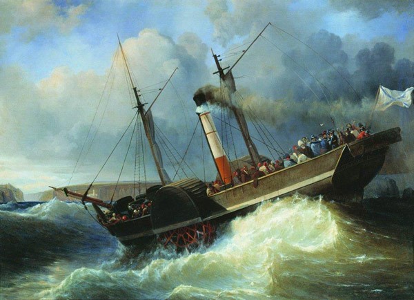 Пассажирский пароход Император Николай у Черноморского побережья. 1840–1850-е