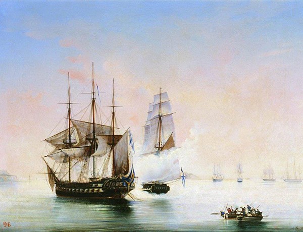 Захват катером Меркурий шведского фрегата Венус 21 мая 1789 года. 1845