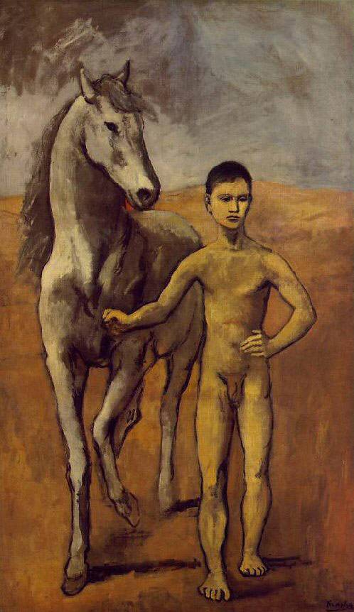 Картины Пабло Пикассо Мальчик, ведущий лошадь