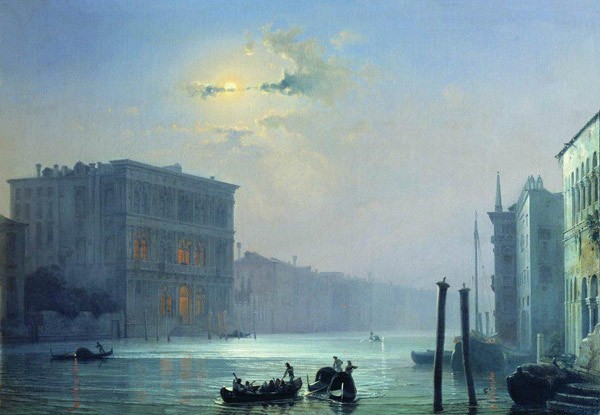 Лунная ночь. Большой канал в Венеции. 1850-е